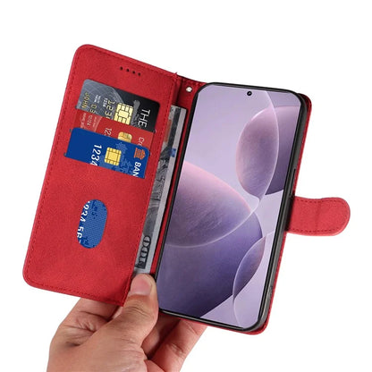 For Xiaomi Poco F6 Pro 5G / Redmi K70 5G / K70 Pro 5G Case Leather Wallet Cover Curved Line