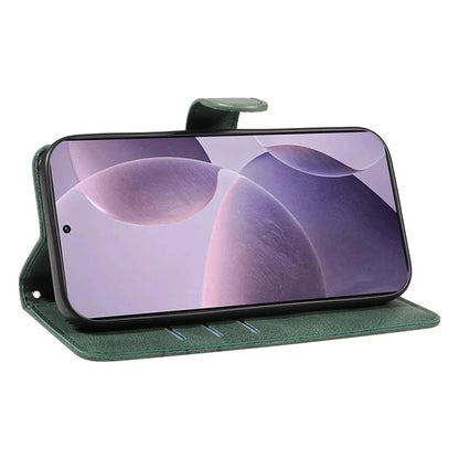 For Xiaomi Poco F6 Pro 5G / Redmi K70 5G / K70 Pro 5G Case Leather Wallet Cover Curved Line