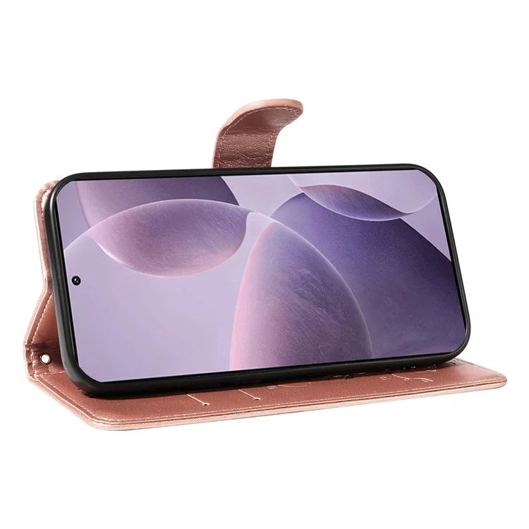 For Xiaomi Poco F6 Pro 5G / Redmi K70 5G / K70 Pro 5G Case PU Leather Butterfly Flower Phone Cover