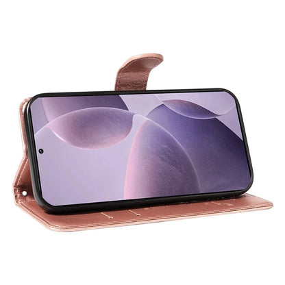 For Xiaomi Poco F6 Pro 5G / Redmi K70 5G / K70 Pro 5G Case PU Leather Butterfly Flower Phone Cover