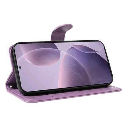 For Xiaomi Poco F6 Pro 5G / Redmi K70 5G / K70 Pro 5G Case PU Leather Butterfly Flower Phone Cover
