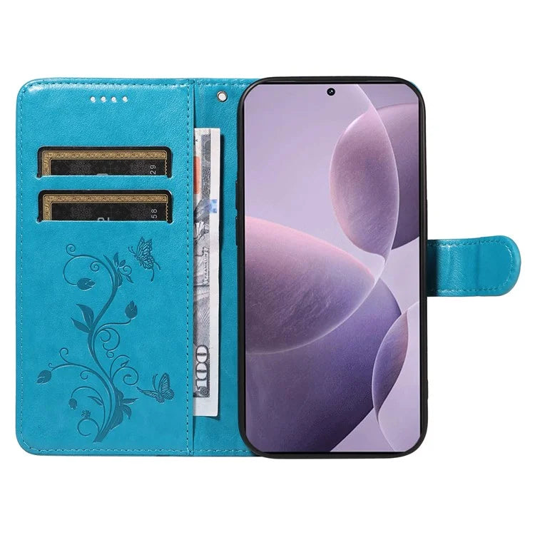 For Xiaomi Poco F6 Pro 5G / Redmi K70 5G / K70 Pro 5G Case PU Leather Butterfly Flower Phone Cover