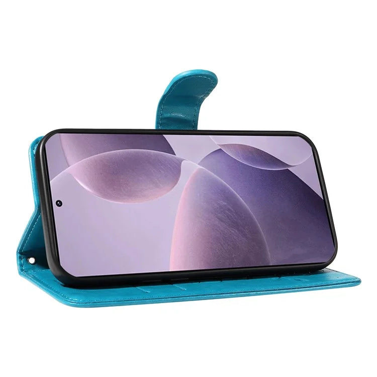 For Xiaomi Poco F6 Pro 5G / Redmi K70 5G / K70 Pro 5G Case PU Leather Butterfly Flower Phone Cover