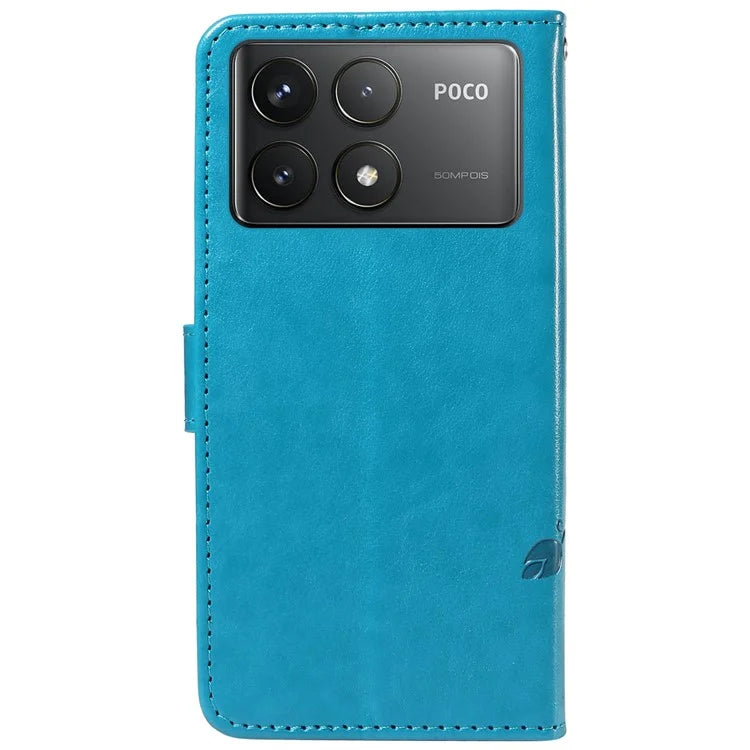 For Xiaomi Poco F6 Pro 5G / Redmi K70 5G / K70 Pro 5G Case PU Leather Butterfly Flower Phone Cover