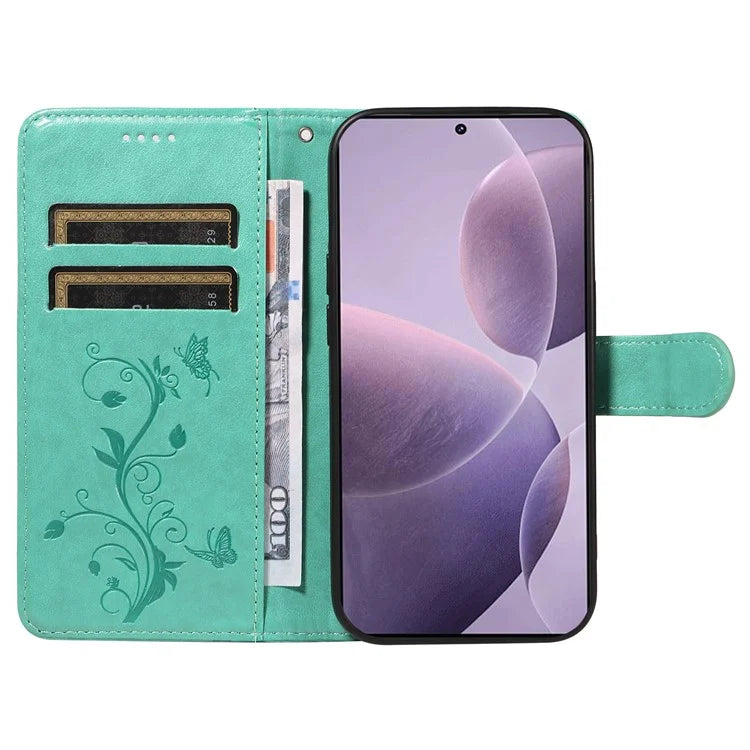 For Xiaomi Poco F6 Pro 5G / Redmi K70 5G / K70 Pro 5G Case PU Leather Butterfly Flower Phone Cover
