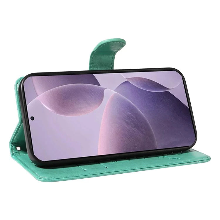 For Xiaomi Poco F6 Pro 5G / Redmi K70 5G / K70 Pro 5G Case PU Leather Butterfly Flower Phone Cover