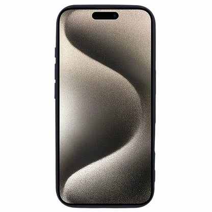 For iPhone 16 Plus TPU Case Soft Fiber Lining Anti-Scratch Phone Cover - Black