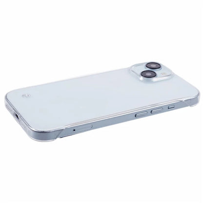 For iPhone 15 Frameless Case Shockproof Hard PC Phone Cover Clear Back