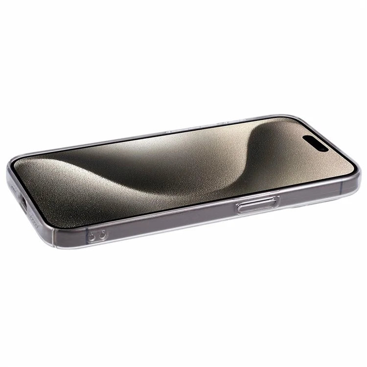 For iPhone 15 Pro Case Hard PC Shock Absorption Phone Cover Transparent