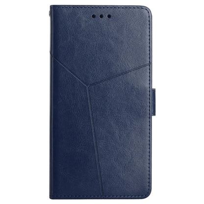 HT01 For Samsung Galaxy S24 FE Case Y-Shaped Lines Wallet PU Leather Shockproof Phone Cover