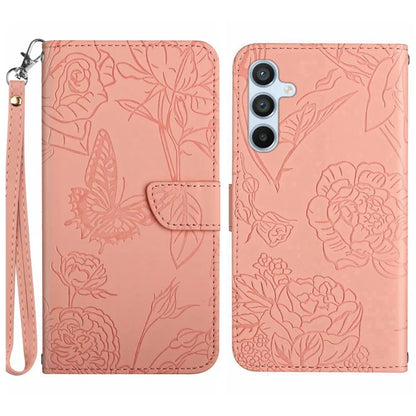 HT03 For Samsung Galaxy S24 FE Case Butterfly Flower Leather Phone Cover Handbag