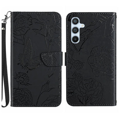 HT03 For Samsung Galaxy S24 FE Case Butterfly Flower Leather Phone Cover Handbag