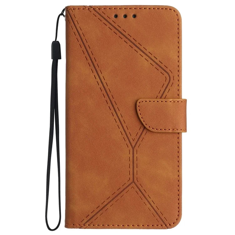 HT05 For Samsung Galaxy S24 FE Case Leather Magnetic Clasp Wallet Flip Phone Cover