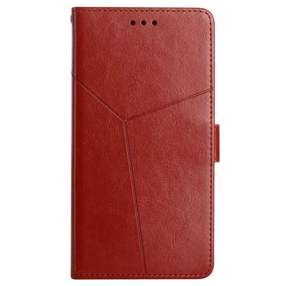 HT01 For Motorola Moto E14 4G / G04 4G / G04s 4G / G24 4G Case Y-Shaped Lines PU Leather Wallet Folio Phone Cover