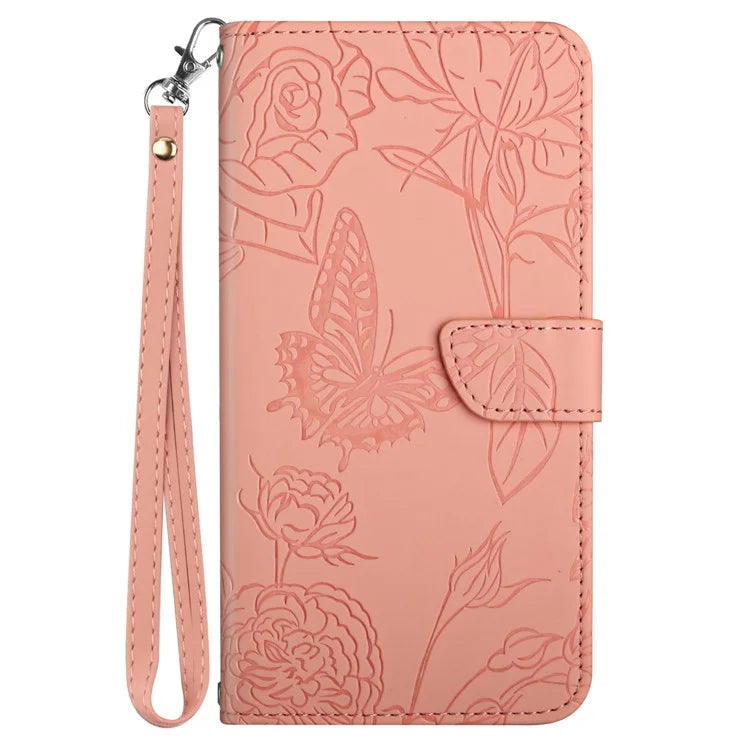 HT03 For Motorola Moto E14 4G / G04 4G / G04s 4G / G24 4G Case Butterfly Flower Leather Phone Cover