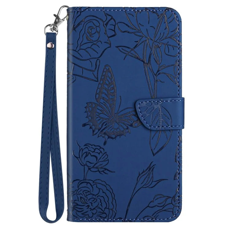 HT03 For Motorola Moto E14 4G / G04 4G / G04s 4G / G24 4G Case Butterfly Flower Leather Phone Cover