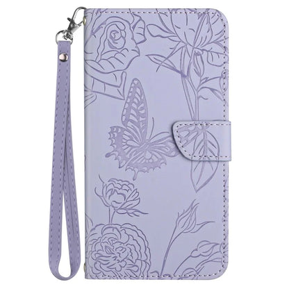 HT03 For Motorola Moto E14 4G / G04 4G / G04s 4G / G24 4G Case Butterfly Flower Leather Phone Cover