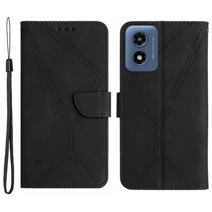 HT05 For Motorola Moto E14 4G / G04 4G / G04s 4G / G24 4G Case Leather Skin-Touch Phone Cover Wallet
