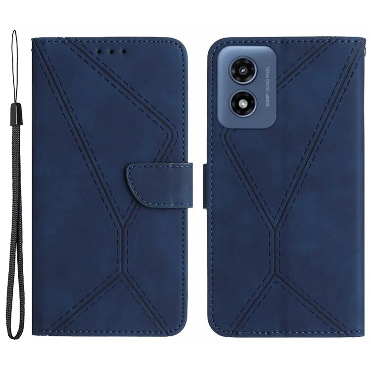 HT05 For Motorola Moto E14 4G / G04 4G / G04s 4G / G24 4G Case Leather Skin-Touch Phone Cover Wallet