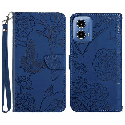 HT03 For Motorola Moto G85 5G / S50 Neo 5G Case Leather Phone Cover Butterfly Flower Imprinted