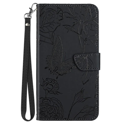 HT03 For Motorola Moto G85 5G / S50 Neo 5G Case Leather Phone Cover Butterfly Flower Imprinted