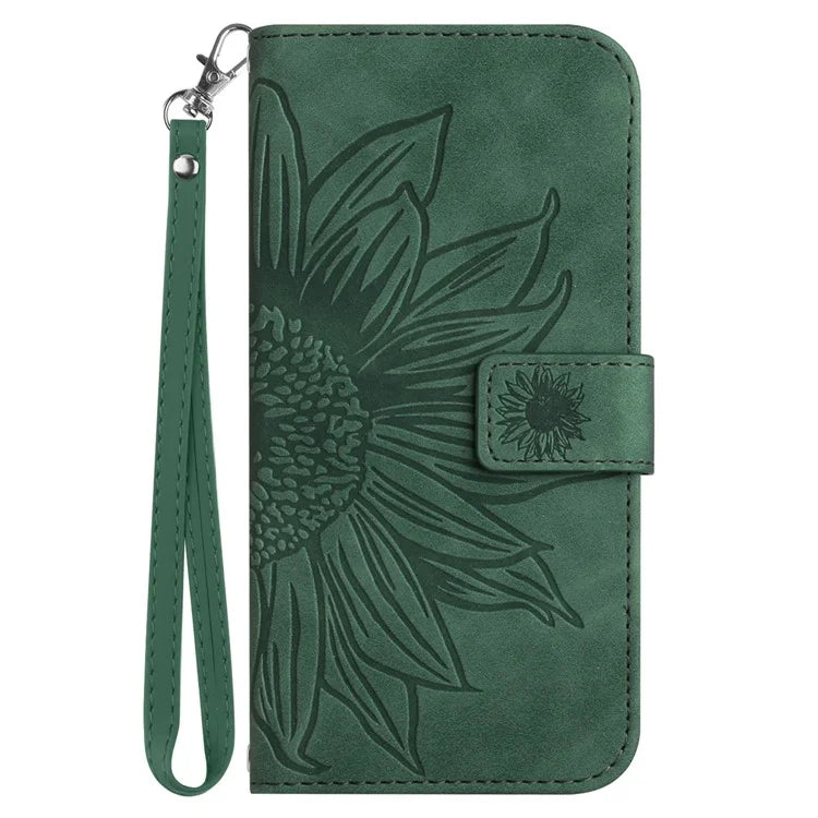 HT04 For Motorola Moto G85 5G / S50 Neo 5G Case Sunflower Flip Shockproof PU Leather Phone Cover