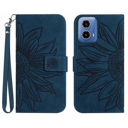 HT04 For Motorola Moto G85 5G / S50 Neo 5G Case Sunflower Flip Shockproof PU Leather Phone Cover