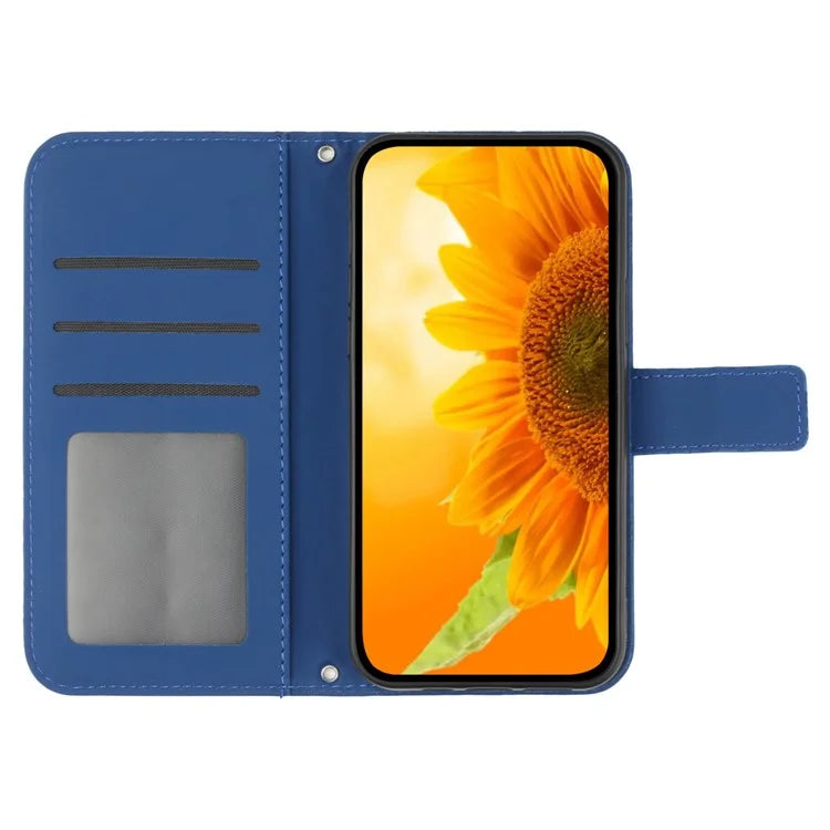 HT04 For Motorola Moto G85 5G / S50 Neo 5G Case Sunflower Flip Shockproof PU Leather Phone Cover