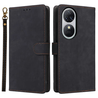 For Oukitel C38 Case with Hand Strap Leather Phone Cover RFID Blocking