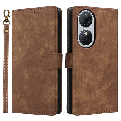For Oukitel C38 Case with Hand Strap Leather Phone Cover RFID Blocking