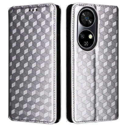 For Ulefone Note 17 Pro Case PU Leather Phone Cover Rhombus Pattern Stand Function