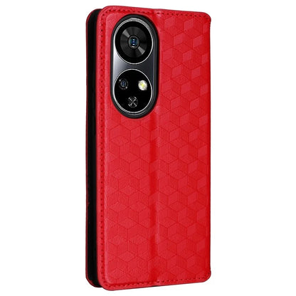 For Ulefone Note 17 Pro Case PU Leather Phone Cover Rhombus Pattern Stand Function