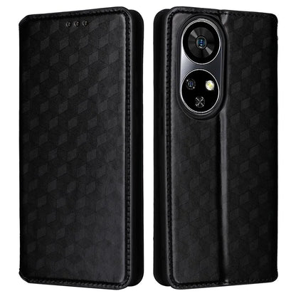 For Ulefone Note 17 Pro Case PU Leather Phone Cover Rhombus Pattern Stand Function