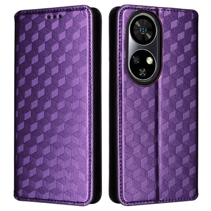 For Ulefone Note 17 Pro Case PU Leather Phone Cover Rhombus Pattern Stand Function