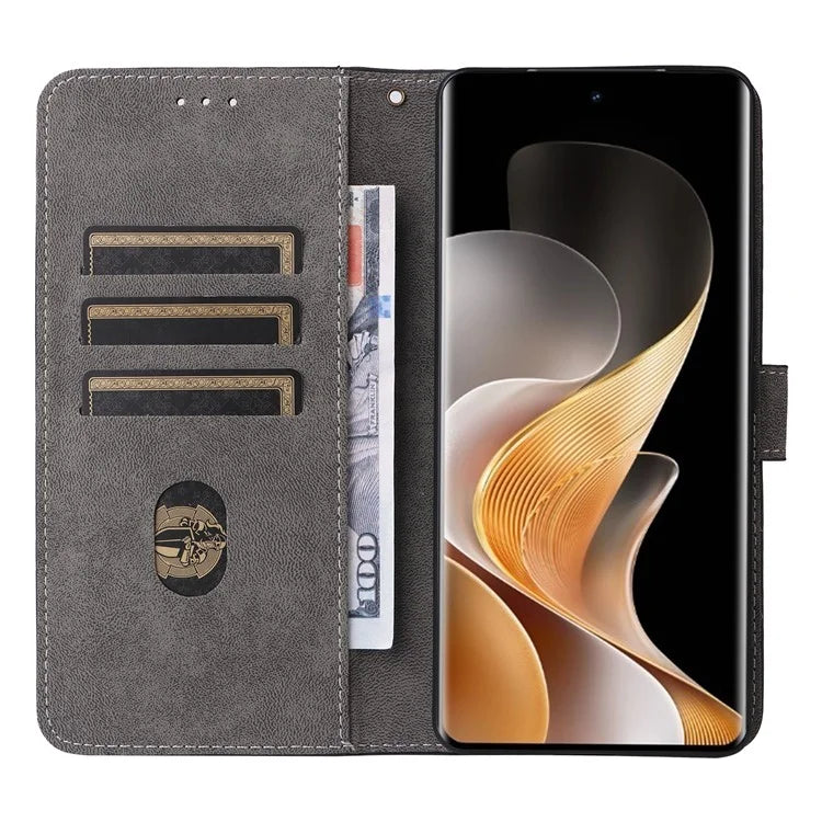 For vivo S19 Pro 5G Case Stand View RFID Blocking Leather Phone Cover with Strap
