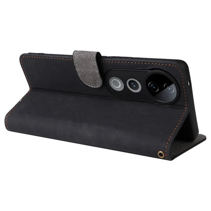 For vivo S19 Pro 5G Case Stand View RFID Blocking Leather Phone Cover with Strap