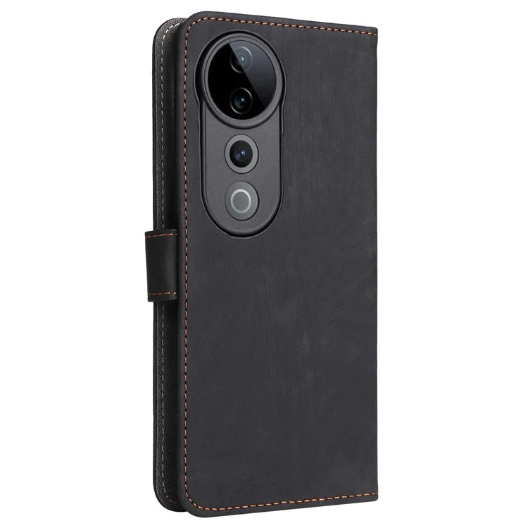 For vivo S19 Pro 5G Case Stand View RFID Blocking Leather Phone Cover with Strap