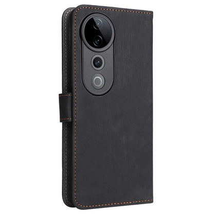 For vivo S19 Pro 5G Case Stand View RFID Blocking Leather Phone Cover with Strap