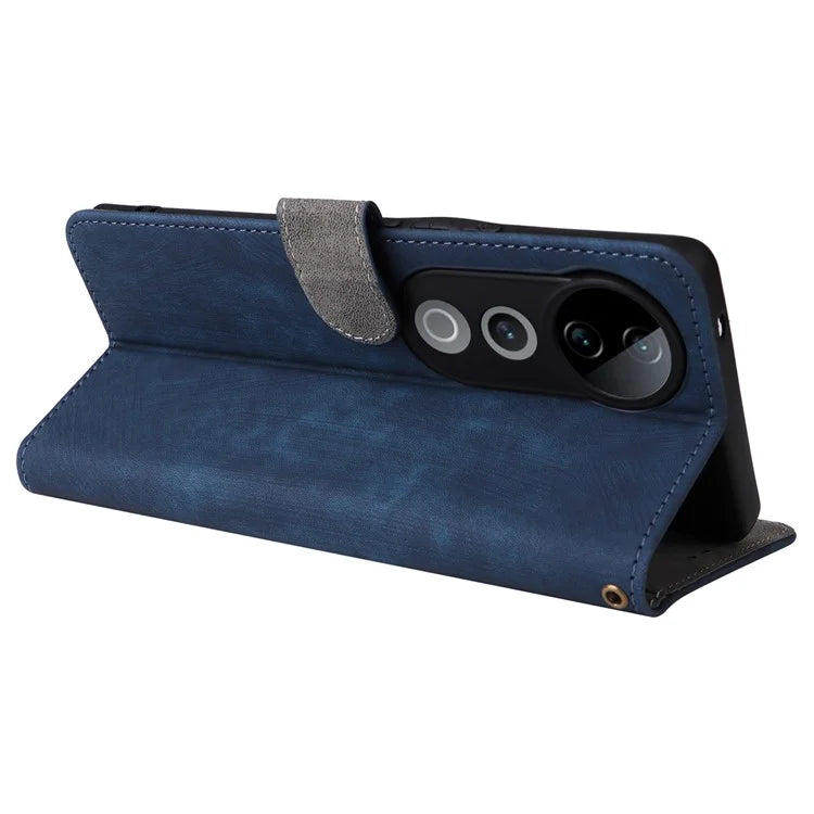 For vivo S19 Pro 5G Case Stand View RFID Blocking Leather Phone Cover with Strap
