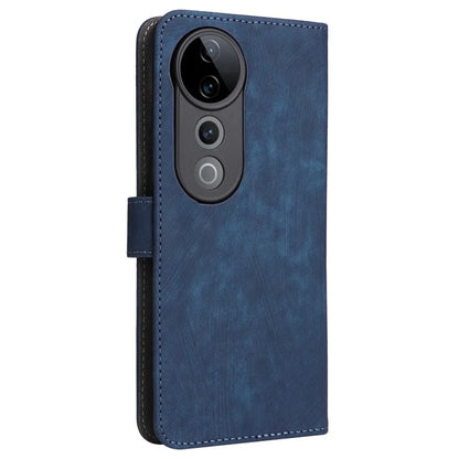 For vivo S19 Pro 5G Case Stand View RFID Blocking Leather Phone Cover with Strap