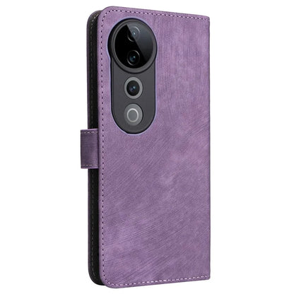 For vivo S19 Pro 5G Case Stand View RFID Blocking Leather Phone Cover with Strap