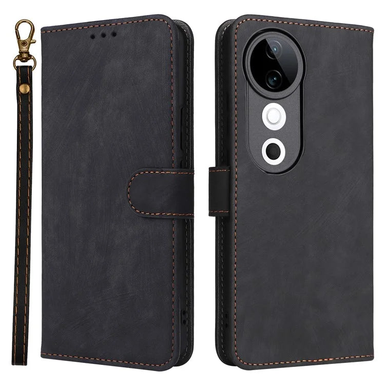 For vivo S19 5G Case RFID Blocking PU Leather Wallet Phone Cover