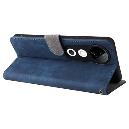 For vivo S19 5G Case RFID Blocking PU Leather Wallet Phone Cover