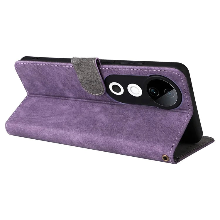 For vivo S19 5G Case RFID Blocking PU Leather Wallet Phone Cover