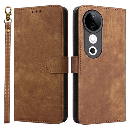 For vivo S19 5G Case RFID Blocking PU Leather Wallet Phone Cover
