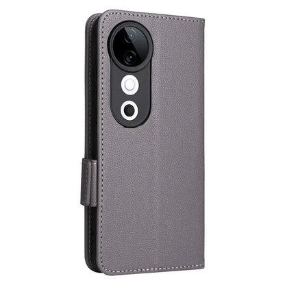 For vivo S19 5G Case with Strap Leather Phone Cover Litchi Texture Horizontal Flip