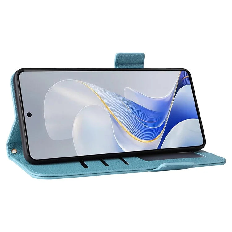 For vivo S19 5G Case with Strap Leather Phone Cover Litchi Texture Horizontal Flip