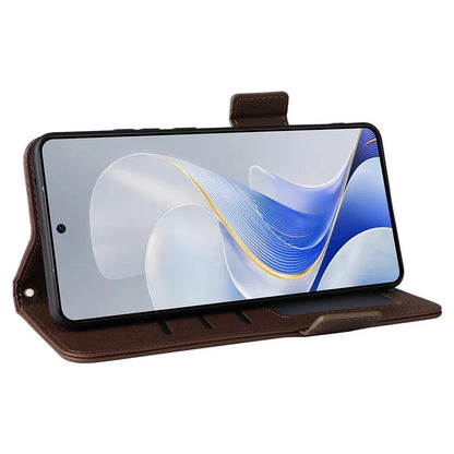 For vivo S19 5G Case with Strap Leather Phone Cover Litchi Texture Horizontal Flip