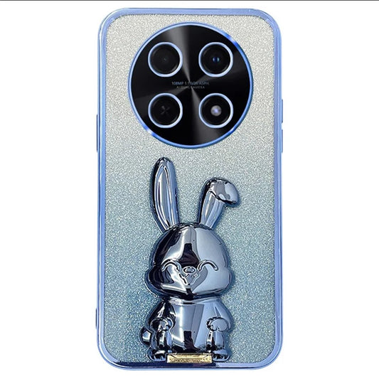 For Huawei Enjoy 70 Pro Case PC+TPU Kickstand Glitter Rabbit Phone Cover
