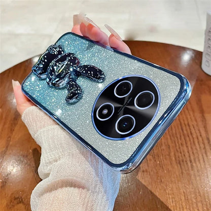 For Huawei Enjoy 70 Pro Case PC+TPU Kickstand Glitter Rabbit Phone Cover
